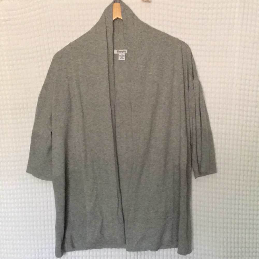 Hampshire cotton blend open front cardigan w/bell sleeves